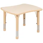 image of Flash Furniture YU-YCY-098-RECT-TBL-NAT-GG Table, 26.6"W x 21.9"D, 14.5"-23.5" Height, 220 lb, Laminate Top