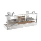 image of Mibrasa GMB 252 FIRE 99" Countertop Charcoal Parrilla Grill w/ (2) Adjustable Grills, Fire Basket