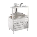 image of Mibrasa GMBMC100 44" Charcoal Parrilla Grill w/ (1) Adjustable Grill and Complete Stand Base