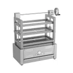 image of Mibrasa RM SE 80 39" Countertop Robatayaki Charcoal Grill w/ 3 Adjustable Tiers and Elevating System