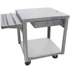 image of IMC Teddy CCA-L Cashier Counter, 36H x 42-1/2W x 30-1/2D, Stainless, Lock Drawer, Casters, 120V NEMA 5-15P