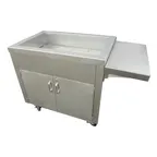image of IMC Teddy IBT-36 Ice Station, 36"W×24"D×34"H, 19"×31"×7" Bin, 4 5" Casters (2 Braked), Bamboo In USA