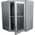 image of IMC Teddy OC-CWG 24" Corner Wall Mount Cabinet, Glass Door, Adjustable Shelf, 304 Stainless Steel