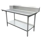 image of IMC Teddy SCDT-96-16 96" Clean Straight Dishtable, 16 Gauge Stainless Steel / Left to Right