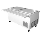 image of IMC Teddy SMC-77 Milk Cooler, 7.65 cu ft, 77"W x 36"H, Stainless, Lid, 5" Casters, 120V, Cold‑Wall