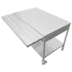 image of IMC Teddy WTS-2848 Mobile Serving Table, 48"W X 28"D, 14/304 Stainless Steel Top