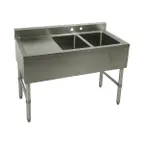 image of Klinger's Trading BAR2DL 37" Underbar Sink Units, 2 Compartment with Left Drainboard