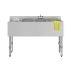 image of Koolmore SBR3B48-L-320 48" Underbar Sink Units, 3 Compartment with Left Drainboard