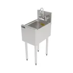 image of Perlick TS12DS-STK 12" Underbar Hand Sink Unit with Side Splashes & Faucet - Quick Ship