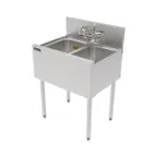 image of Perlick TS24M2 Underbar Sink Units, 2 Compartment without Drainboard