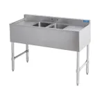 image of Sapphire Manufacturing SMBS-2D Underbar Sink Units, 2 Compartment with 2 Drainboards