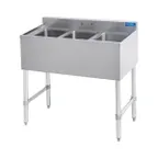 image of Sapphire Manufacturing SMBS-3 Underbar Sink Units, 3 Compartment without Drainboard