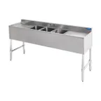 image of Sapphire Manufacturing SMBS-3D18 Underbar Sink Units, 3 Compartment with 2 Drainboards