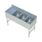 image of Sapphire Manufacturing SMBS-3L Underbar Sink Units, 3 Compartment with Left Drainboard