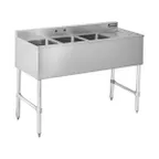 image of Sapphire Manufacturing SMBS-3R Underbar Sink Units, 3 Compartment with Right Drainboard