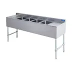 image of Sapphire Manufacturing SMBS-4D Underbar Sink Units, 4 Compartment with 2 Drainboards