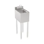 image of Krowne 18-1C 12" Silver Series 1 Compartment Underbar Hand Sink Unit with Wall Mount Faucet 