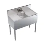 image of Krowne KR19-31C 36" 1 Compartment Underbar Sink w/ 2 Drainboards, Splash-Mount Faucet