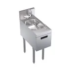 image of Krowne KR24-12ST-E Underbar Sink Units, 1 Compartment with Soap & Towel Dispenser - No Drainboard