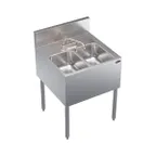 image of Krowne KR24-22C 24" 2 Compartment Underbar Sink w/ Deck-Mount Faucet, No Drainboards