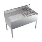 image of Krowne KR24-42R Underbar Sink Units, 2 Compartment with Left Drainboard