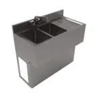 image of BK Resources UBB-18-236RS Underbar Sink Units, 2 Compartment with Right Drainboard