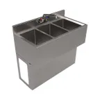 image of BK Resources UBB-18-336S Underbar Sink Units, 3 Compartment without Drainboard