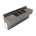 image of BK Resources UBB-21-372TS Underbar Sink Units, 3 Compartment with 2 Drainboards
