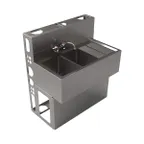 image of BK Resources UBDW-18-236RS Underbar Sink Units, 2 Compartment with Right Drainboard