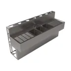 image of BK Resources UBDW-21-384TS Underbar Sink Units, 3 Compartment with 2 Drainboards
