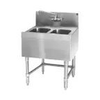 image of Eagle Group B2-2-24 24" Underbar Sink Units, 2 Compartment without Drainboard