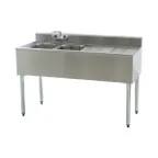 image of Eagle Group B4R-2-18 48" Underbar Sink Units, 2 Compartment with Right Drainboard