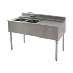 image of Eagle Group B4R-2-22 48" Underbar Sink Units, 2 Compartment with Right Drainboard