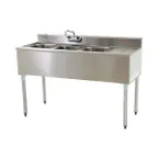 image of Eagle Group B5R-18 60" Underbar Sink Units, 3 Compartment with Right Drainboard