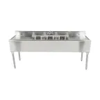 image of Eagle Group B6C-18-X 72" Underbar Sink Units, 3 Compartment with 2 Drainboards - Flyer