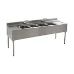 image of Eagle Group B6C-4-22-3VP Underbar Sink Units, 4 Compartment with 2 Drainboards - Flyer