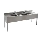 image of Eagle Group B6C-4-22-X 72" Underbar Sink Units, 4 Compartment with 2 Drainboards - Flyer