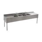 image of Eagle Group B8C-4-22 96" Underbar Sink Units, 4 Compartment with 2 Drainboards