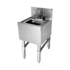 image of Eagle Group HS12-19 12" Free Standing Underbar Hand Sink Unit with Deck Mount Faucet 