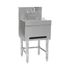 image of Eagle Group HSD18-19 18" Free Standing Underbar Hand Sink Unit with Soap & Towel Dispenser