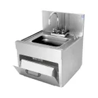 image of Eagle Group WSD14-15 14" Wall Mounted Underbar Hand Sink Unit with Soap & Towel Dispenser