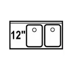 image of LaCrosse SD32R Underbar Sink Units, 2 Compartment with Left Drainboard