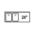 image of LaCrosse SD42L Underbar Sink Units, 2 Compartment with Right Drainboard
