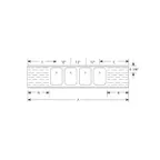 image of LaCrosse SD44 Underbar Sink Units, 4 Compartment without Drainboard
