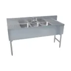 image of LaCrosse SD53C Underbar Sink Units, 3 Compartment with 2 Drainboards
