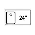image of LaCrosse SK31L Underbar Sink Units, 1 Compartment with Right Drainboard