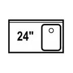 image of LaCrosse SK31R Underbar Sink Units, 1 Compartment with Left Drainboard