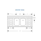image of LaCrosse SK42C Underbar Sink Units, 2 Compartment with 2 Drainboards