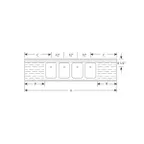 image of LaCrosse SK44 Underbar Sink Units, 4 Compartment without Drainboard