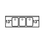 image of LaCrosse SK53C Underbar Sink Units, 3 Compartment with 2 Drainboards